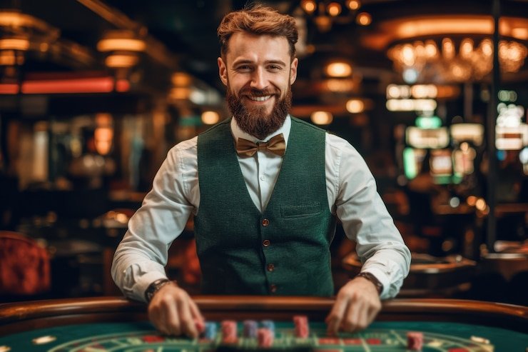 ayowd88 Texas Poker live table with dealer and players